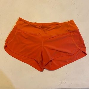 Lululemon Orange Speed Short size 6